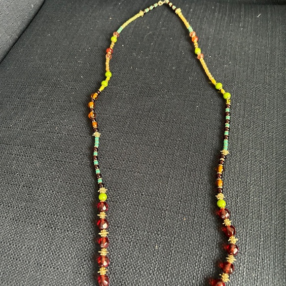 Multi color beaded necklace - Picture 4 of 4